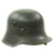 Original German WWII Reissued M18 Army Heer Single Decal Steel Helmet with 55cm Liner - marked B.F 64. Original Items
