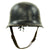 Original German WWII Battle Damaged M34 Square Dip NSDAP Civic Police Steel Helmet Original Items