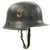 Original German WWII Battle Damaged M34 Square Dip NSDAP Civic Police Steel Helmet Original Items