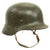 Original German WWII Army Heer M40 Single Decal Steel Helmet with Size 58 Liner and Chinstrap - Q66 Original Items