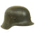 Original German WWII M42 Single Decal Luftwaffe Helmet with Size 56 Liner and Chinstrap - ET64 Original Items