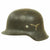 Original German WWII M42 Single Decal Luftwaffe Helmet with Size 56 Liner and Chinstrap - ET64 Original Items