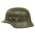 Original German WWII M42 Single Decal Luftwaffe Helmet with Size 56 Liner and Chinstrap - ET64 Original Items