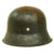 Original German WWII M42 Single Decal Luftwaffe Helmet with Size 56 Liner and Chinstrap - ET64 Original Items