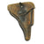 Original German WWII Field-Modified P.08 Luger Black Leather Holster by Carl Busse - dated 1942 Original Items