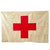 Original WWII Flag Lot - U.S. Red Cross Medic Large Flag & German NSDAP Large Political Flag - 2 Items Original Items