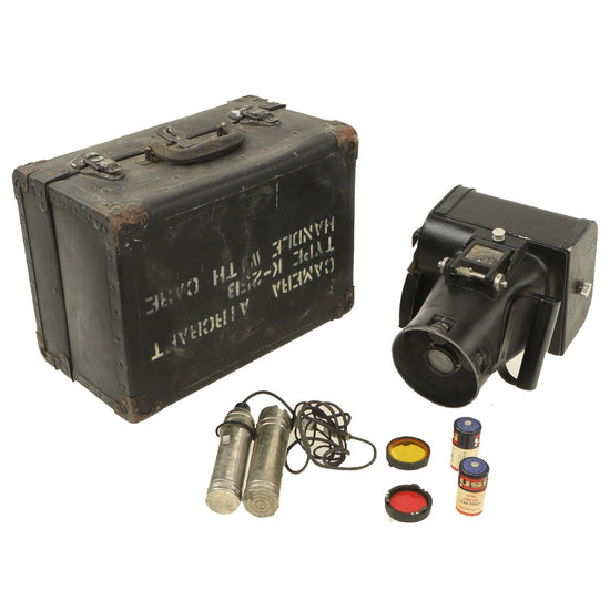 Original U.S. WWII Graflex K-20 Aircraft Camera with Case - Marked to Patrol Squadron Eight (VP-8) Original Items