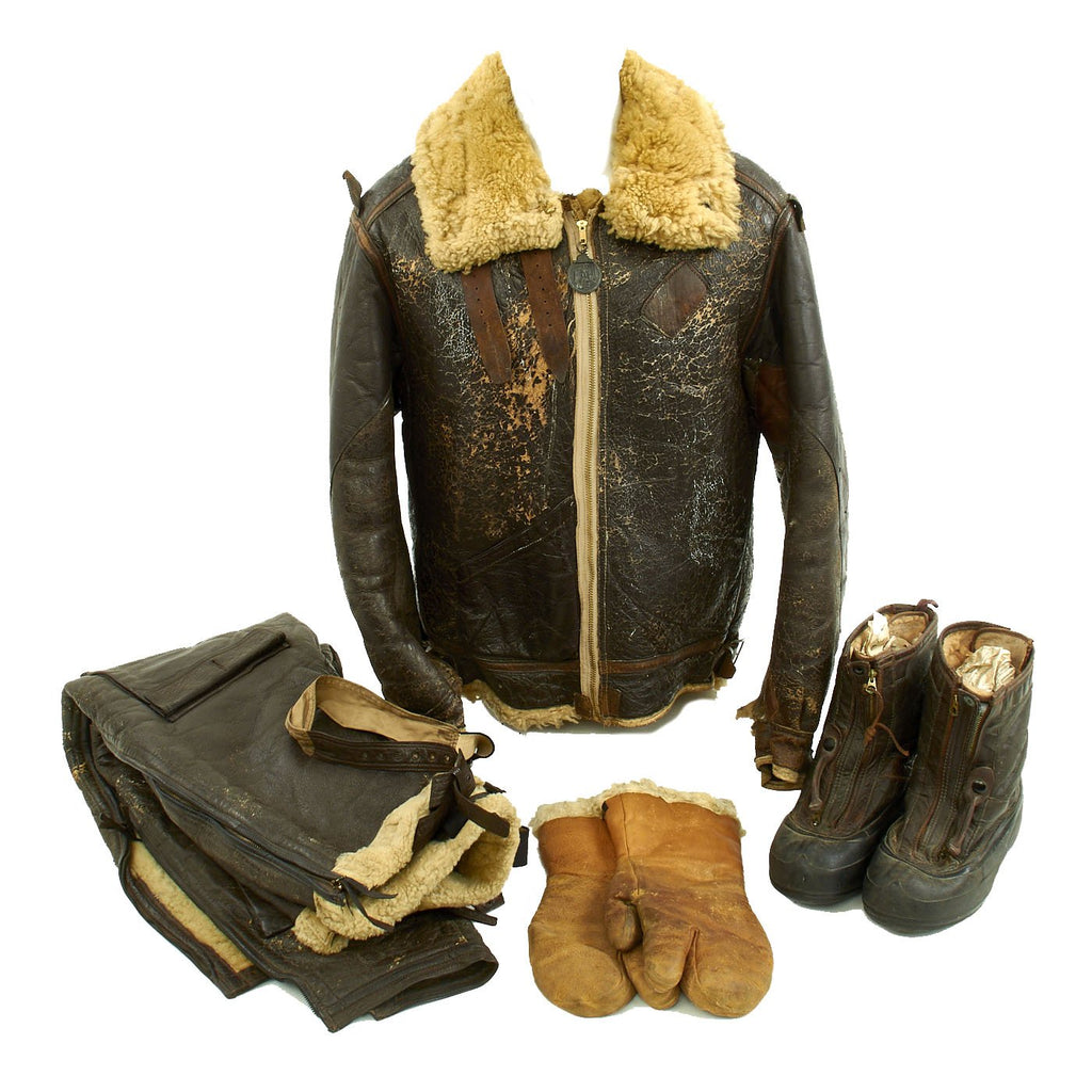 Original U.S. WWII USAAF Army Air Force Sheepskin Winter Flight Uniform Original Items