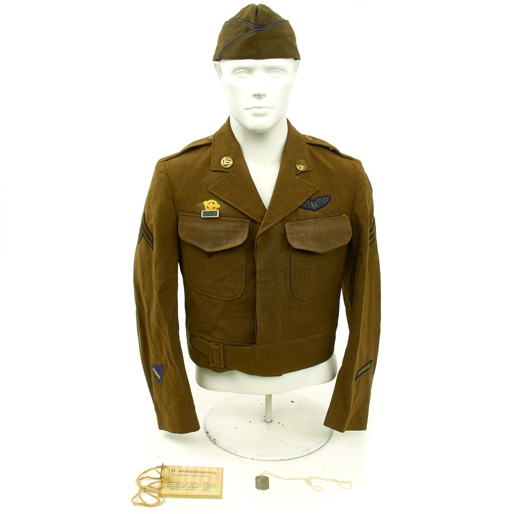 Original U.S. WWII Named 8th Air Force Aerial Gunner English Made Uniform Grouping Original Items