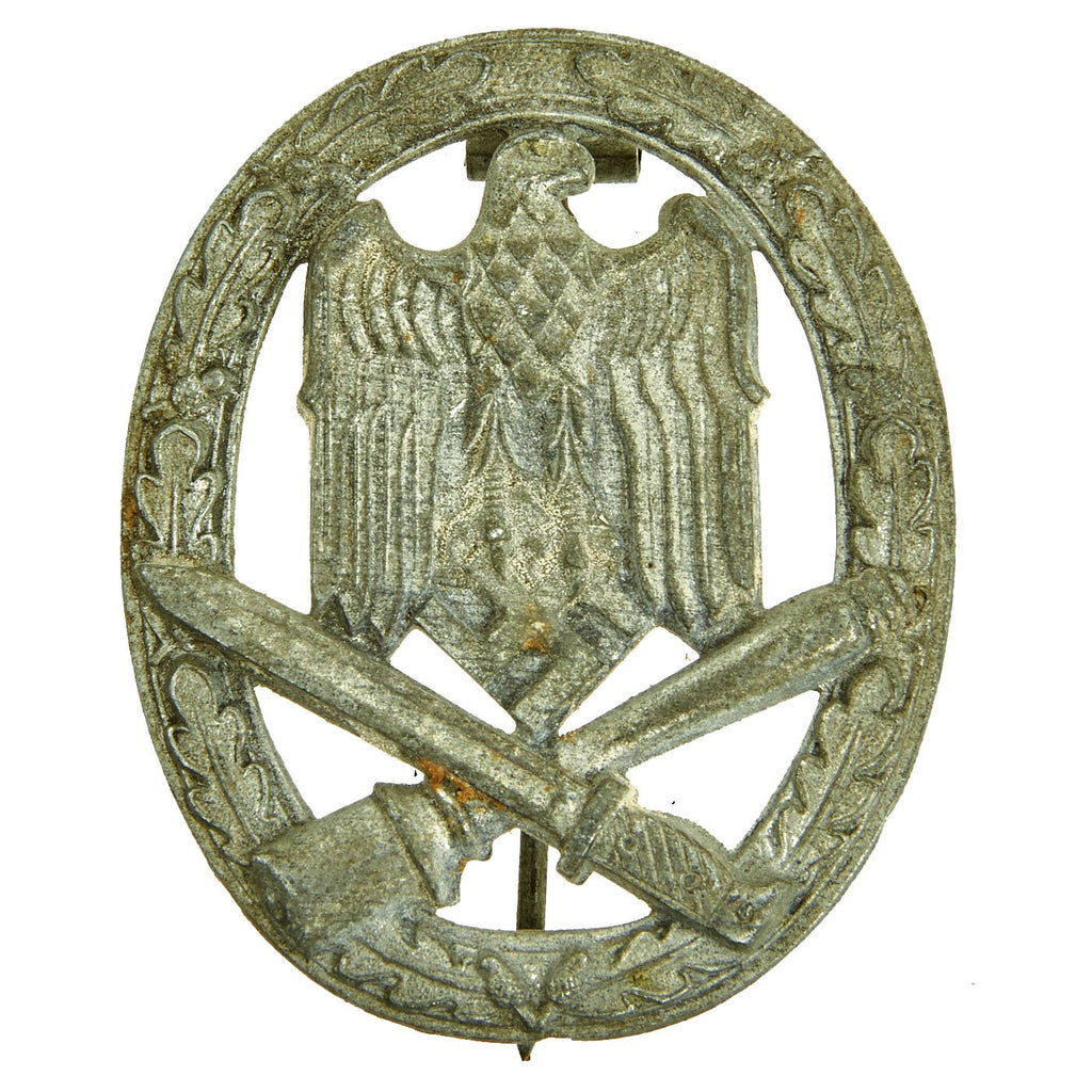 Original German WWII Silver Grade General Assault Badge Original Items