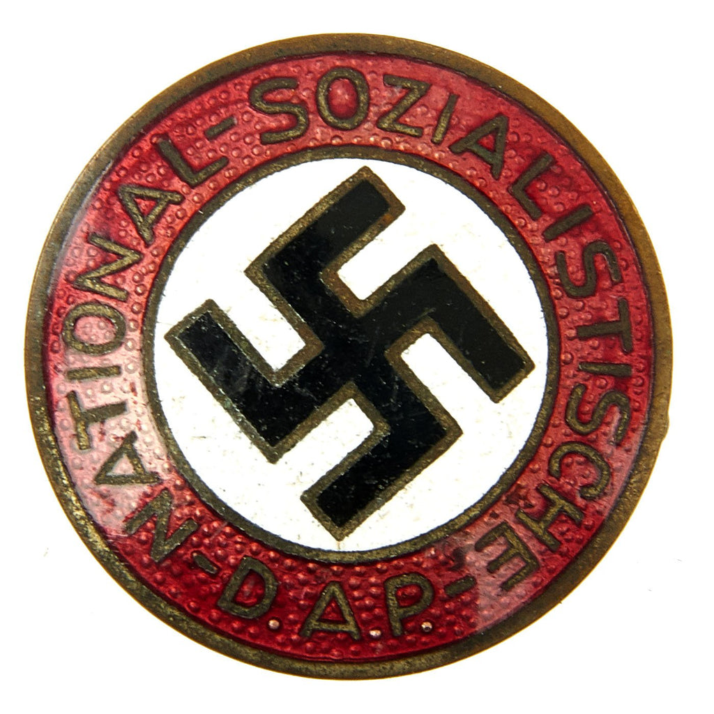 Original German NSDAP Party Enamel Membership Badge Pin by Karl Hensler - RZM 6 Original Items