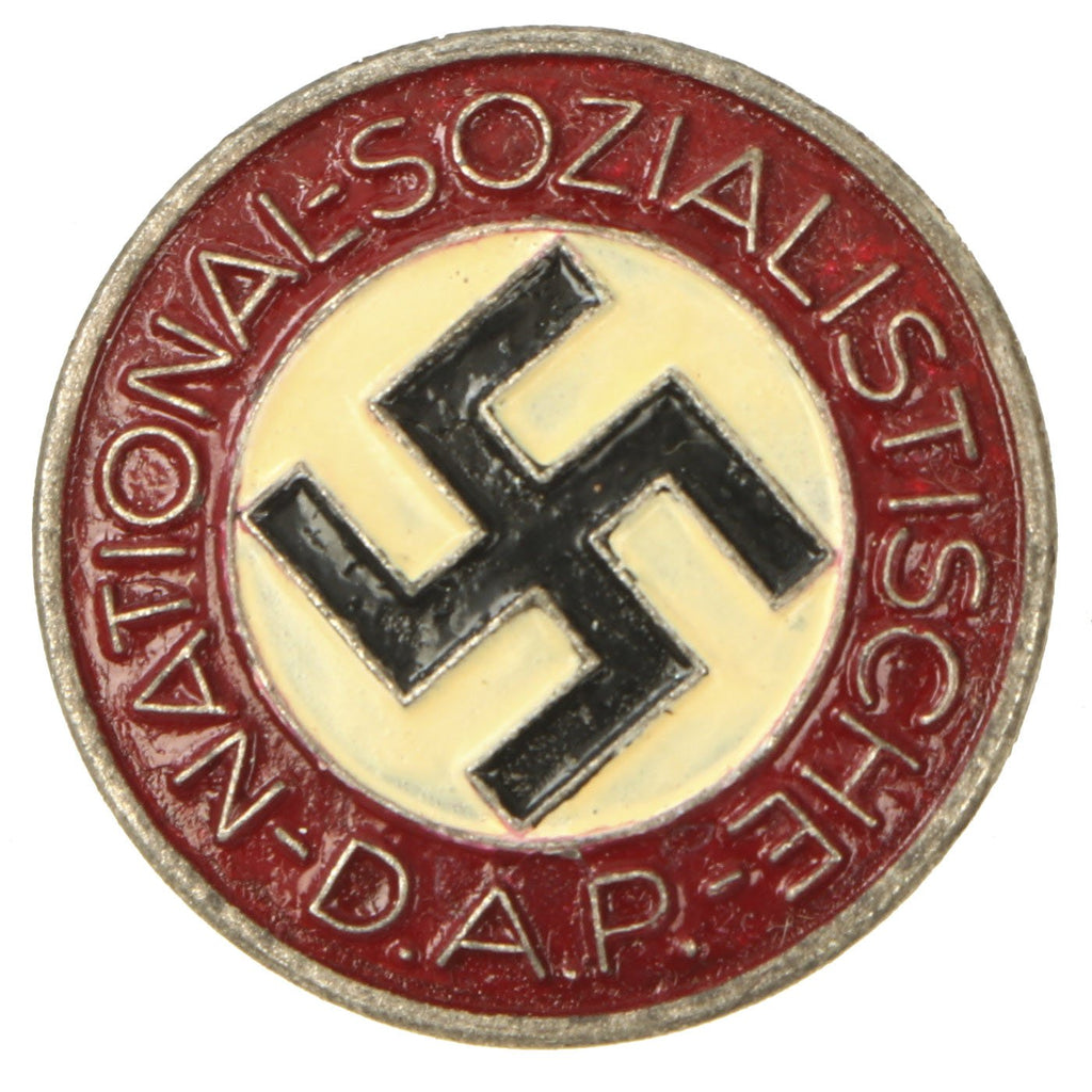 Original German WWII Era NSDAP Party Enamel Membership Badge Pin by Hans Doppler of Wels - RZM M1/159 Original Items