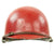 Original U.S. WWII - Korean War Named M1 McCord Front Seam Helmet painted Red with Firestone Liner Original Items