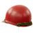 Original U.S. WWII - Korean War Named M1 McCord Front Seam Helmet painted Red with Firestone Liner Original Items