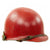 Original U.S. WWII - Korean War Named M1 McCord Front Seam Helmet painted Red with Firestone Liner Original Items