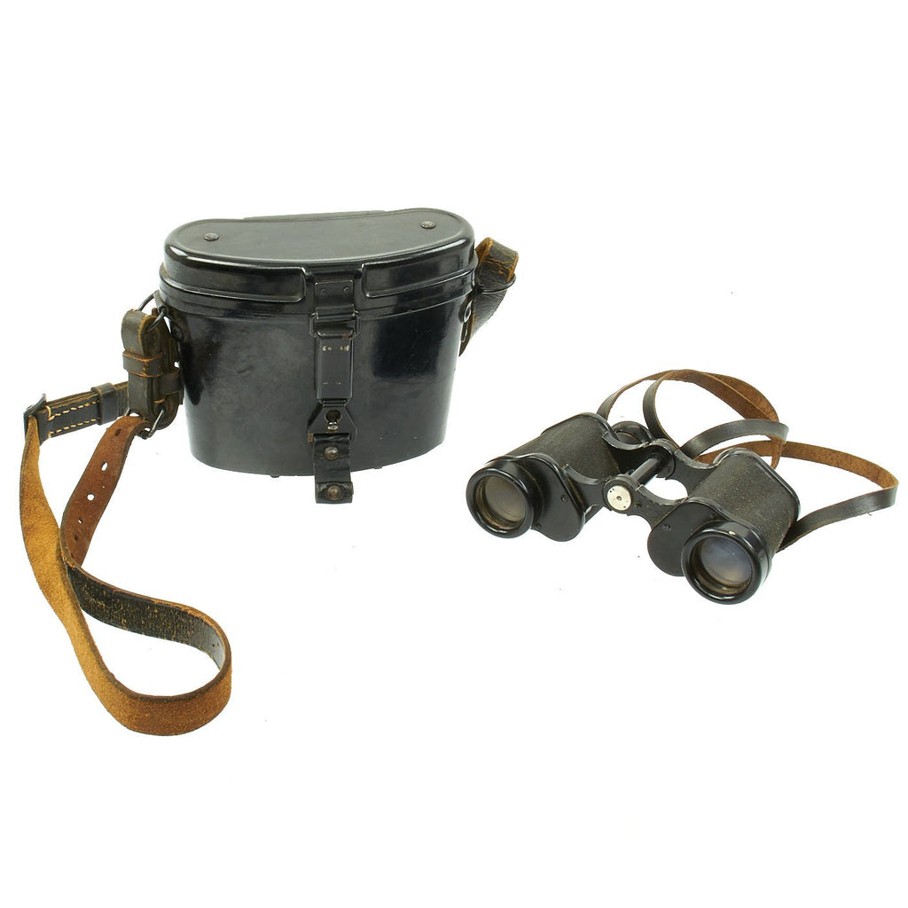 Original German WWII Voigtländer & Sohn AG 6x30 Dienstglas Binoculars with Bakelite Case Original Items