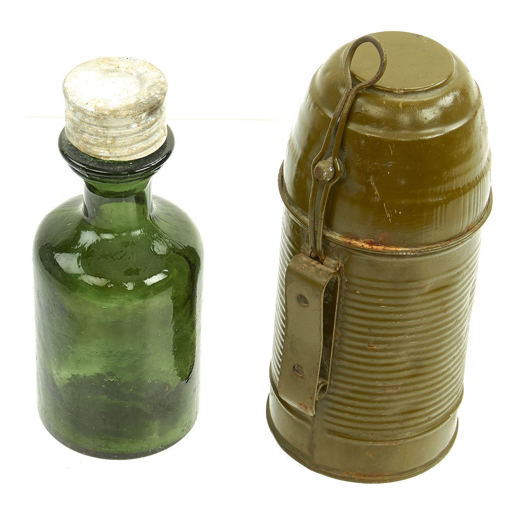 Original Hungarian WWII Molotov Cocktail 39/A Incendiary Grenade in Carry Case - Inert Original Items
