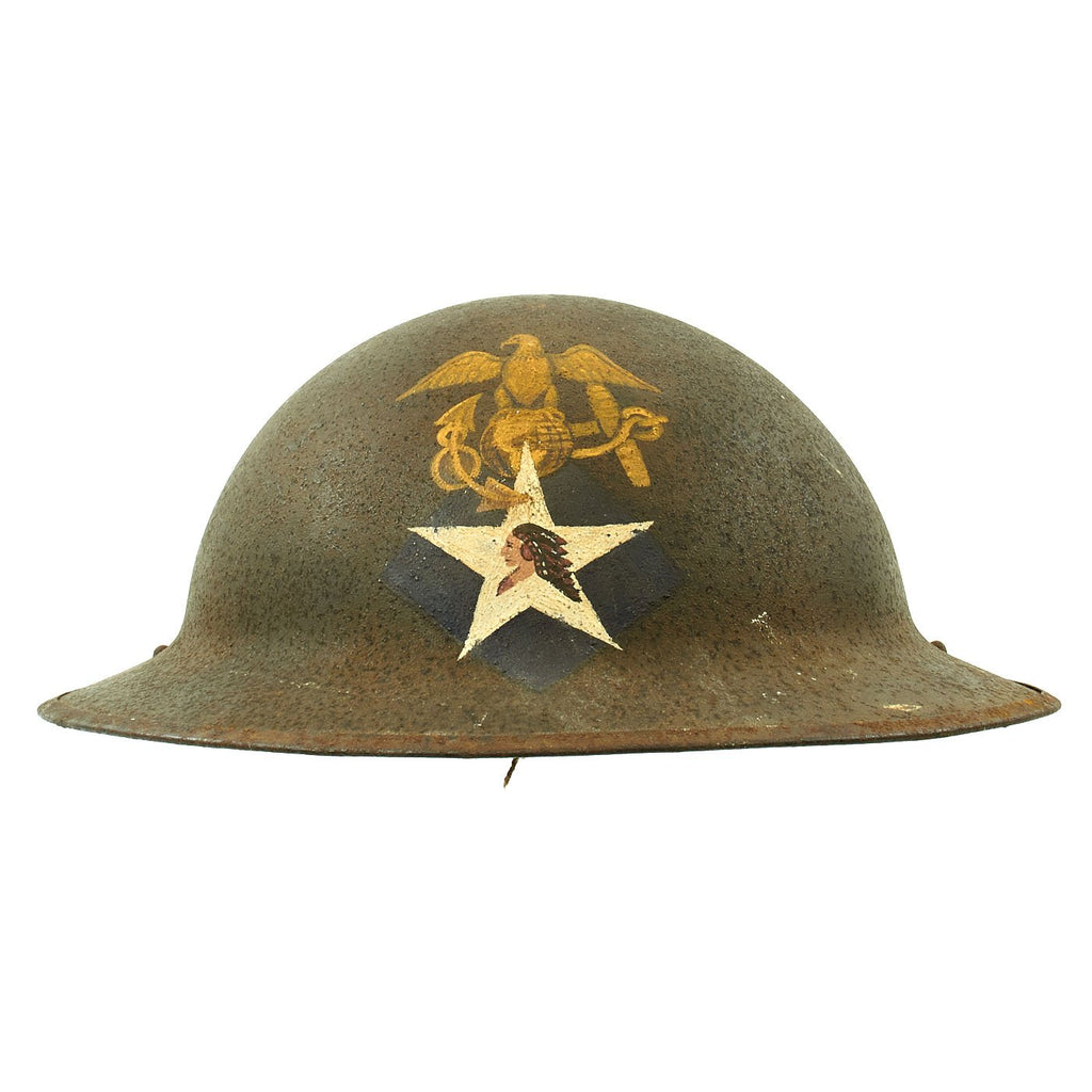 Original WWI U.S. M1917 Doughboy Helmet with Replicated 3rd 