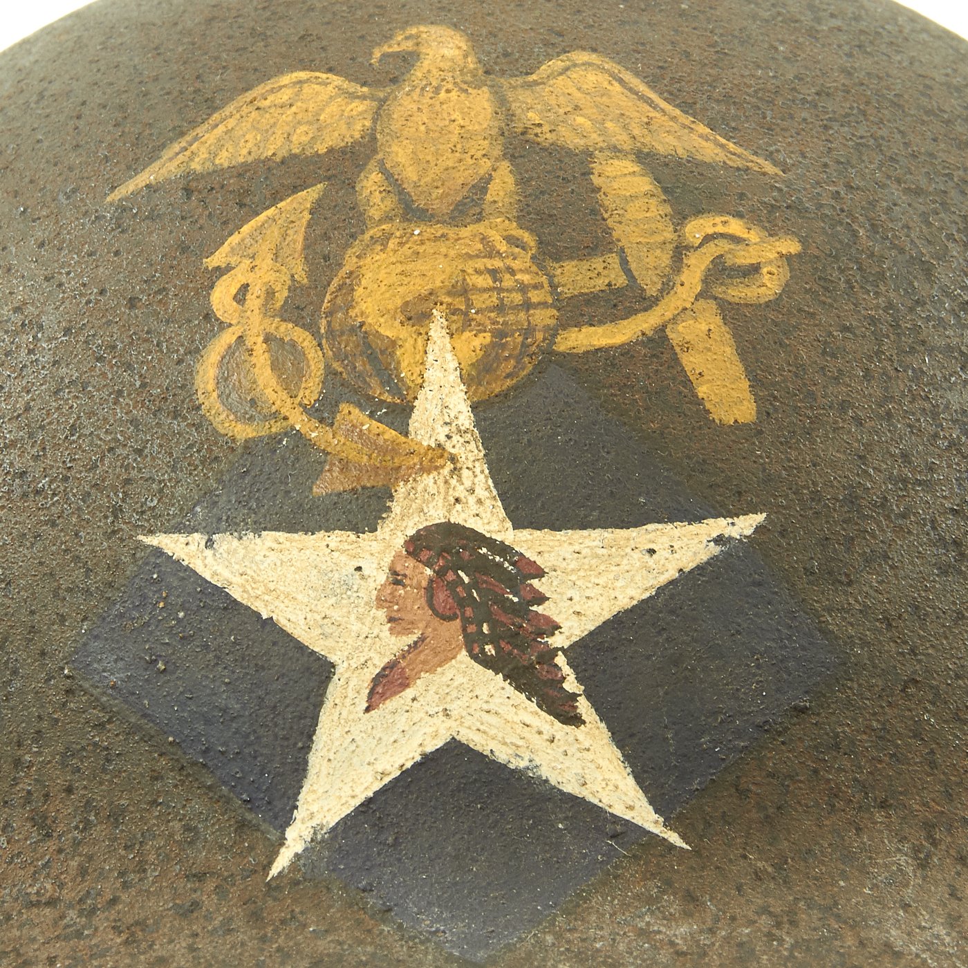 Original WWI U.S. M1917 Doughboy Helmet with Replicated 3rd 
