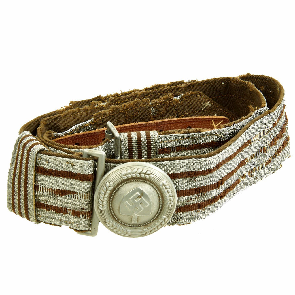 Original German WWII 1938 dated RAD Labor Service Dress Brocade Belt by F. W. Assmann & Söhne - Relic Condition Original Items