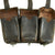 Original German WWII Naval Black Leather Mauser 98k Triple Pouch with Kriegsmarine Marking - dated 1939 Original Items