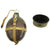 Original German WWII Afrikakorps Coconut Canteen by Heinrich Ritter with Cup and Harness - 1941 & 1943 Dated Original Items