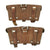 Original German WWII Set of Two Brown Leather Mauser 98k Triple Pouches - dated 1938 & 1939 Original Items