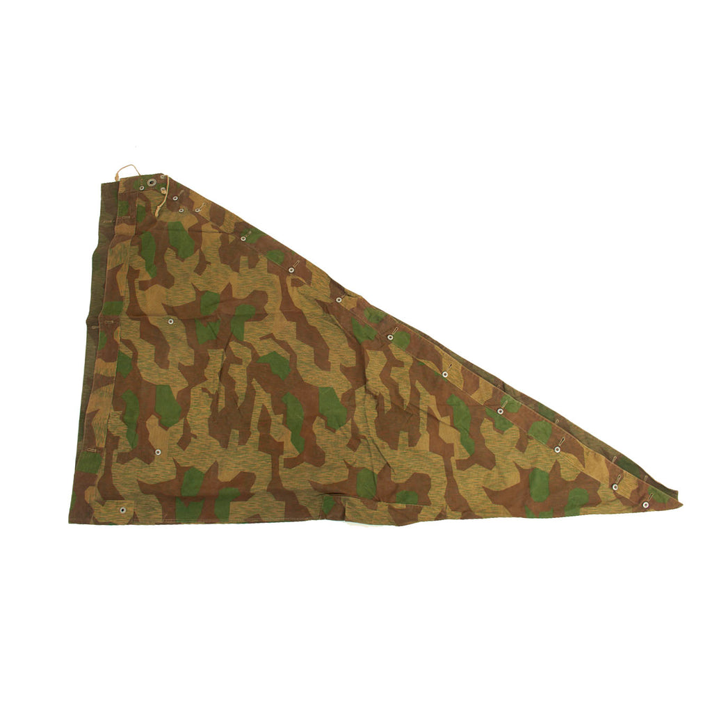 Original German WWII Zeltbahn Tent Quarter & Poncho in Splinter Pattern Reversible Camouflage Original Items