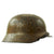 Original German WWII Named DAK Afrikakorps Tropical Camouflage Single Decal M35 Helmet - Stamped ET62 Original Items