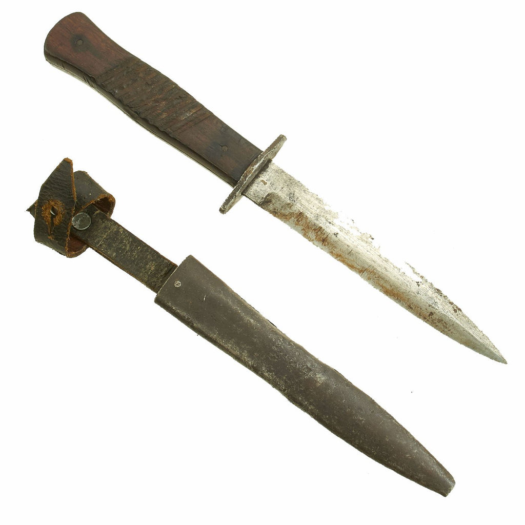 Original Imperial German WWI Trench Fighting Knife by Gottlieb Hammesfahr & Co. with Scabbard Original Items