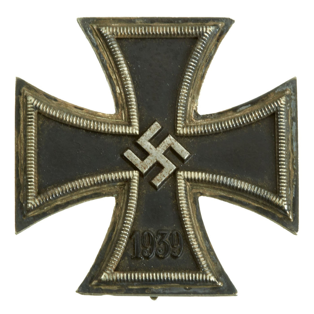 Original German WWII Iron Cross First Class 1939 with Vertical Pinback - EKI Original Items