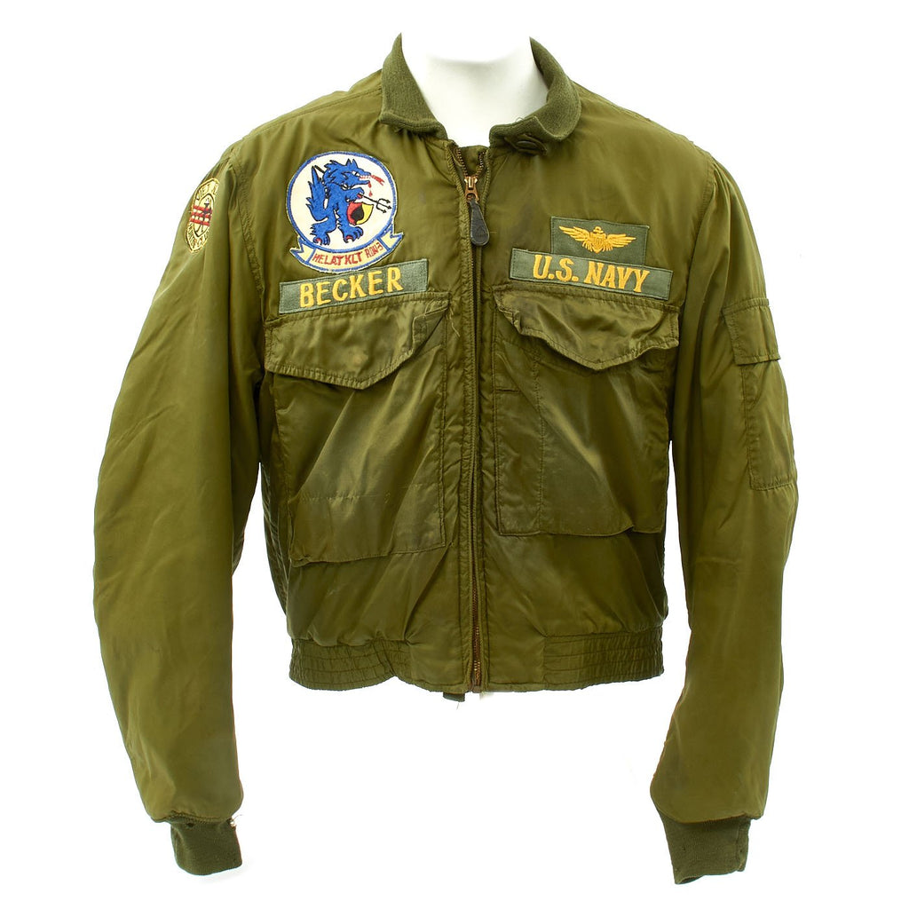 Original U.S. Vietnam Hunting Club Helicopter Attack Squadron MA1 Type Flight Jacket Original Items