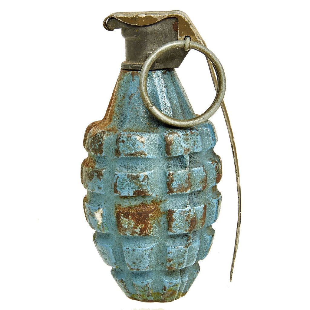 Original U.S. WWII MkII Inert Practice Pineapple Fragmentation Hand Grenade Original Items