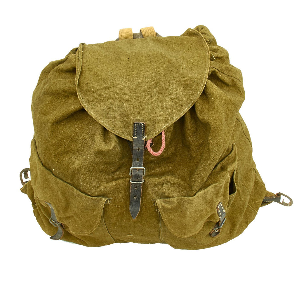 Original German WWII M41 Army Heer Green Tornister Backpack with Shoulder Straps Original Items