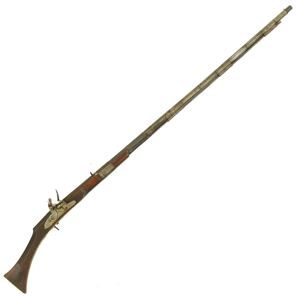 Original Late 19th Century Algerian Inlaid Flintlock Jezail Musket from the “Beau Geste” Era Original Items