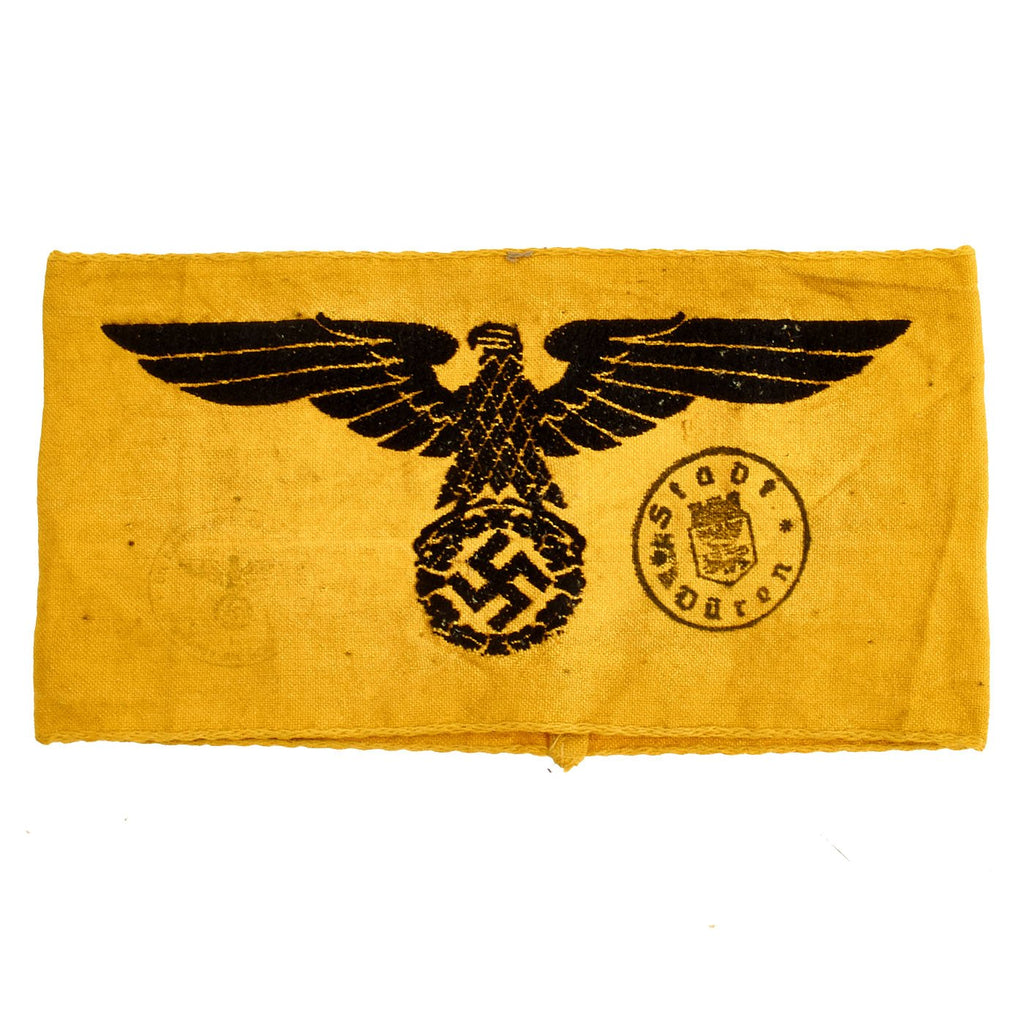 Original German WWII Embroidered State Service Volunteer Armband marked City of Düren Original Items