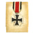 Original German WWII Iron Cross 2nd Class 1939 with Ribbon in Glazed Metal Display Frame - EKII Original Items