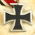 Original German WWII Iron Cross 2nd Class 1939 with Ribbon in Glazed Metal Display Frame - EKII Original Items
