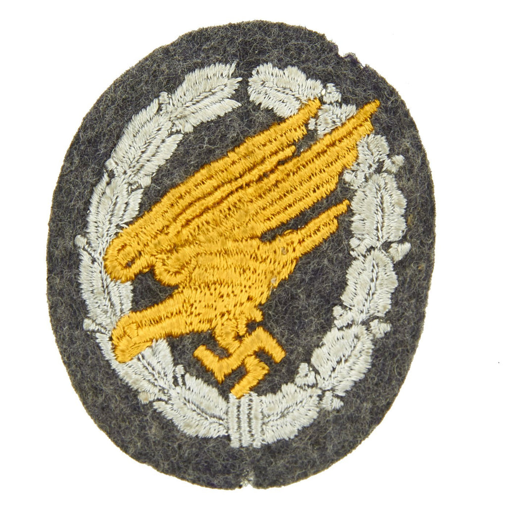 Original German WWII Luftwaffe Fallschirmjäger Paratrooper Cloth Badge - Parachutist Badge Original Items