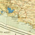 Original U.S. WWII Silk Escape Map of Western Europe 43/C 43/D with Waterproof Pouch Original Items