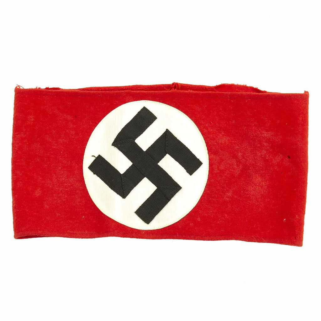 Original German Early WWII SA Multi-piece Wool & Rayon Armband with RZM A4/23 Tag Original Items
