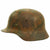 Original German WWII M35 Normandy Camouflage Painted Battlefield Pickup Helmet - Stamped NS62 Original Items