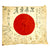 Original Japanese WWII Hand Painted Cloth Good Luck Flag - 29" x 34" Original Items