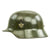 Original German WWII Double Decal NSDAP Civic Police M35 Steel Combat Helmet - marked ET62 Original Items