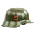 Original German WWII Double Decal NSDAP Civic Police M35 Steel Combat Helmet - marked ET62 Original Items