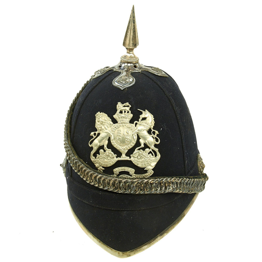 Original British Victorian Royal Engineer Volunteer's Blue Cloth Spiked Helmet by Harman & Co. Original Items