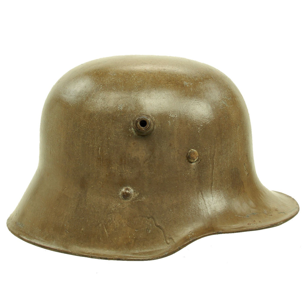 Original WWI Austro-Hungarian M17 Steel Helmet with Partial Liner & Chinstrap - Size 64 Shell Original Items