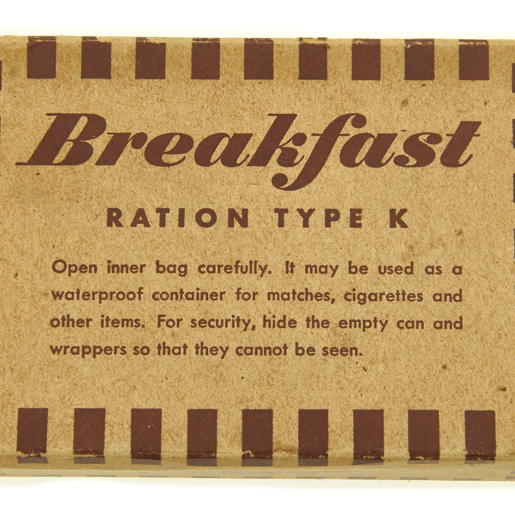 Original U.S. WWII Unissued K-Ration Breakfast Meal Unit ...
