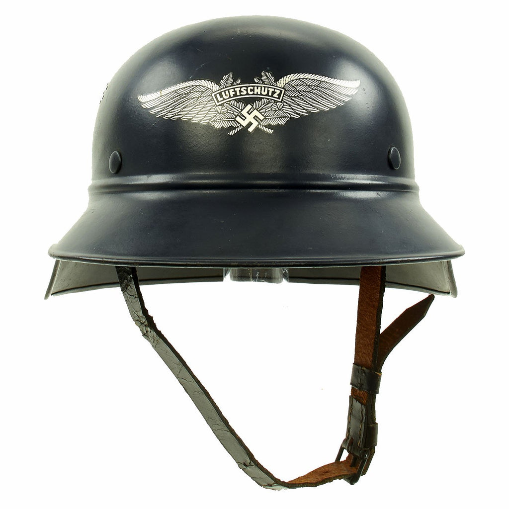 Original German WWII M38 Luftschutz Beaded Gladiator Air Defense Helmet Original Items