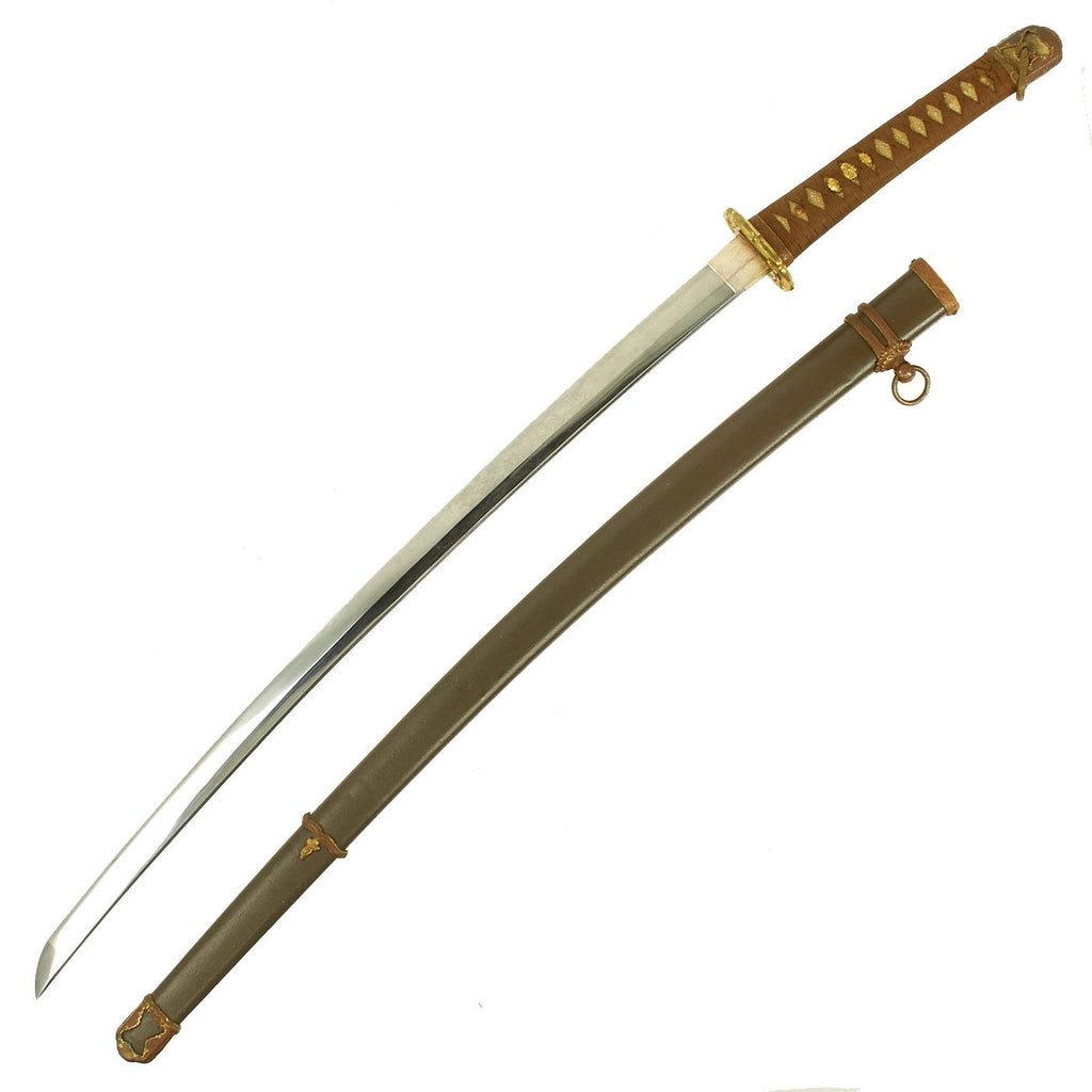 Original WWII Japanese Type 98 Shin-Gunto Katana Sword by MICHIHIRO with Steel Scabbard - dated 1943 Original Items